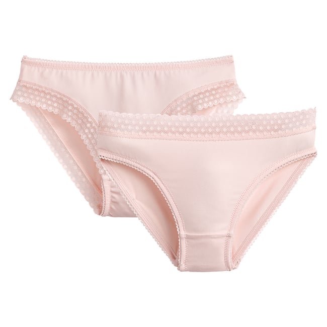 Pack of 2 Vikie Briefs in Microfibre, skintone, LA REDOUTE COLLECTIONS