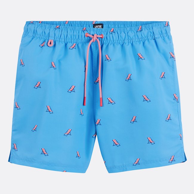 Short de bain imprimé transat bleu <span itemprop=