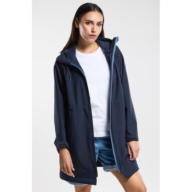 Veste softshell longue SORANE navy <span itemprop=