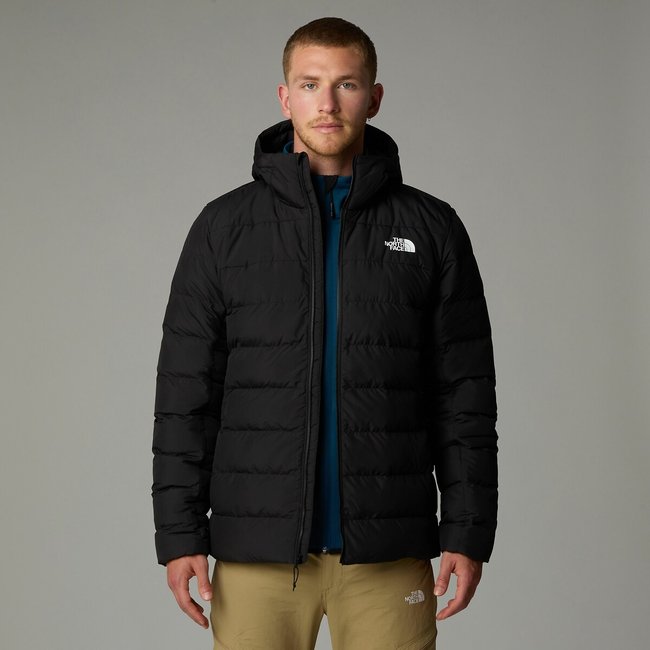 Steppjacke mit Reissverschluss und Kapuze schwarz <span itemprop=