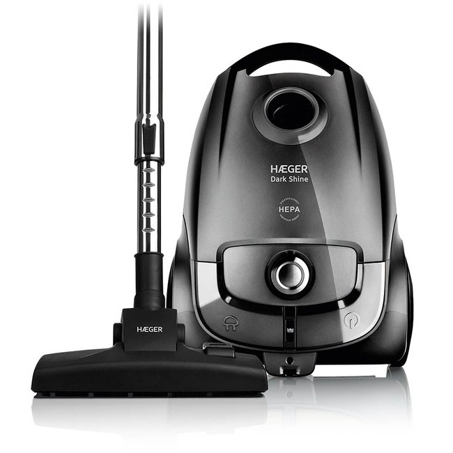 Aspirador com saco Dark Shine, HAEGER preto <span itemprop=
