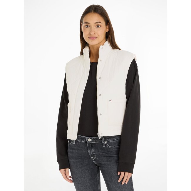 Doudoune sans manches blanc <span itemprop=