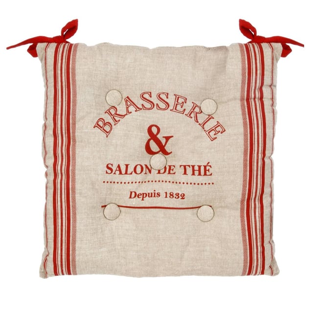 Galette de chaise BISTROT rouge <span itemprop=