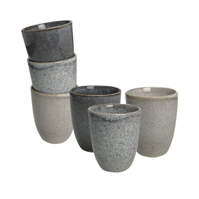 Lot de 6 tasses, ZAO Couleur gris <span itemprop=