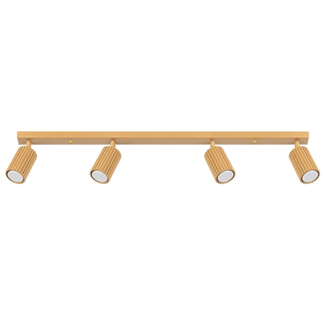 Plafonnier Aluminium Doré GU10 4 Karbon Line Couleur jaune <span itemprop=