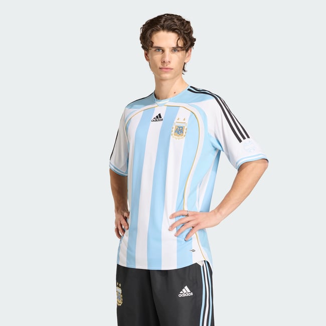 Maillot Domicile Argentine 2006 white / clear blue <span itemprop=