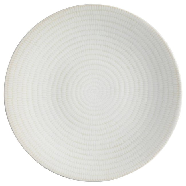 Lot de 6 assiettes en céramique RICE Couleur blanc <span itemprop=