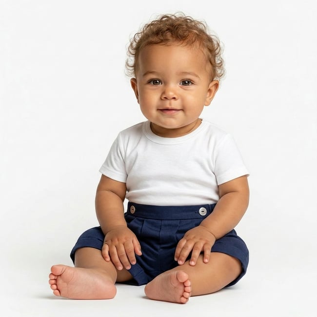 Short bébé - Très bon état bleu <span itemprop=