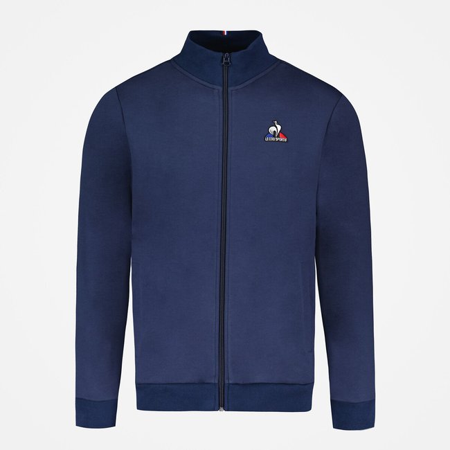 Felpa con cerniera e collo alto blu marino LE COQ SPORTIF