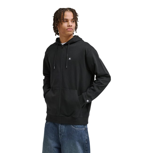 Sweat à capuche zippé LORION. noir black <span itemprop=