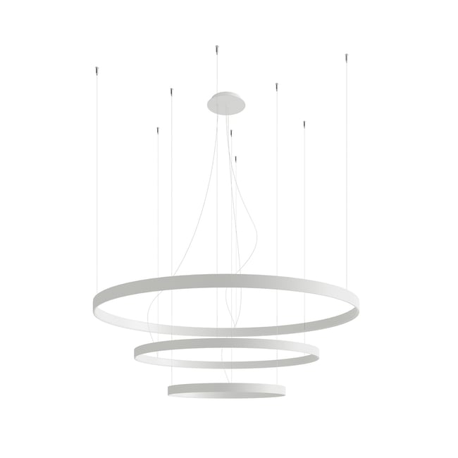 Lustre Aluminium Blanc LED 3 Rio Couleur blanc <span itemprop=