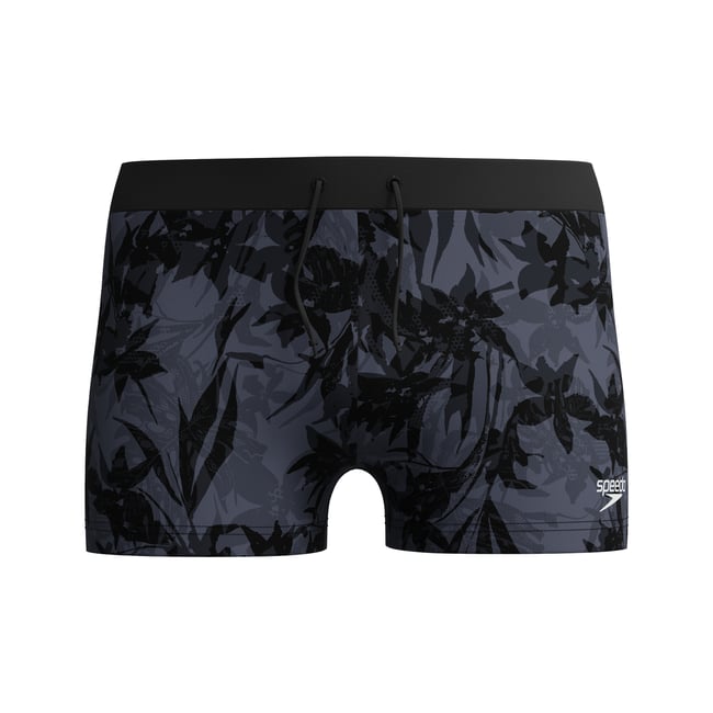 Short de bain avec cordon à la taille motif/style imprimé VALMILTON gris <span itemprop=