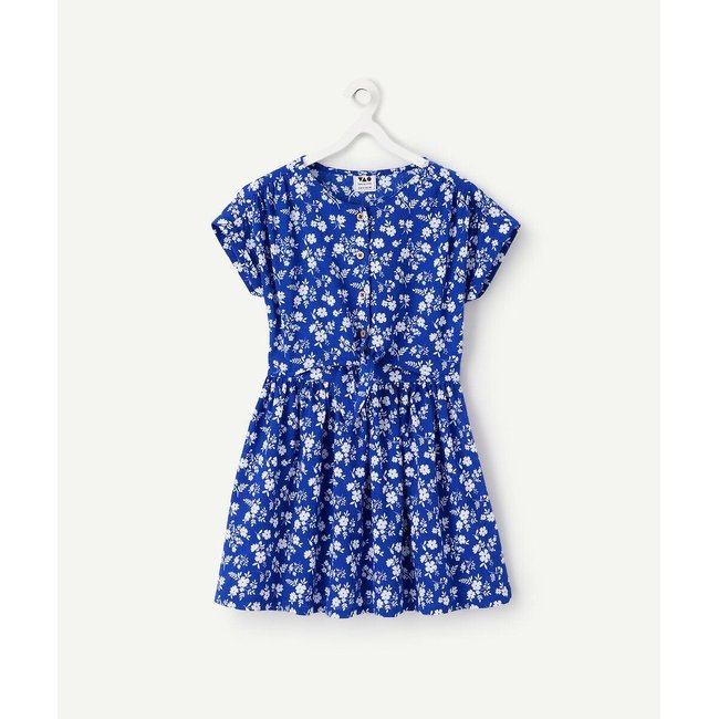 Robe manches courtes bleu <span itemprop=
