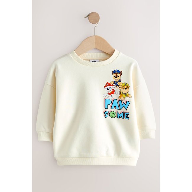 Sweat ras du cou la pat' patrouille blanc <span itemprop=