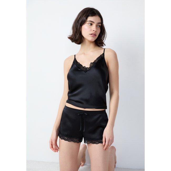 Short de pyjama en soie détails dentelle MILKY - ETAM