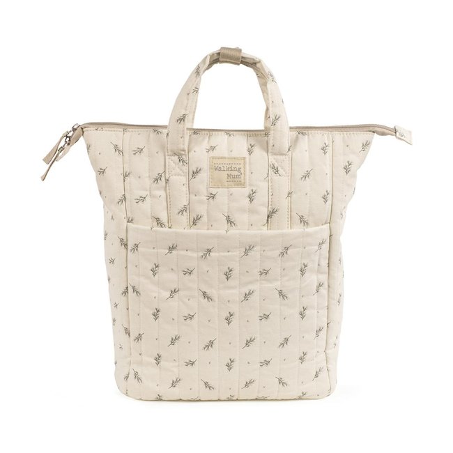 Sac a dos a langer ecru vert Walking Mum La Redoute