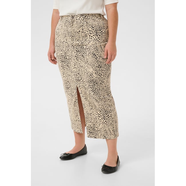Skirt imprimé abstract leopard <span itemprop=