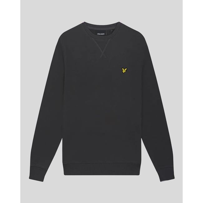 Sweat-shirt col rond en coton gris bronze à canon <span itemprop=