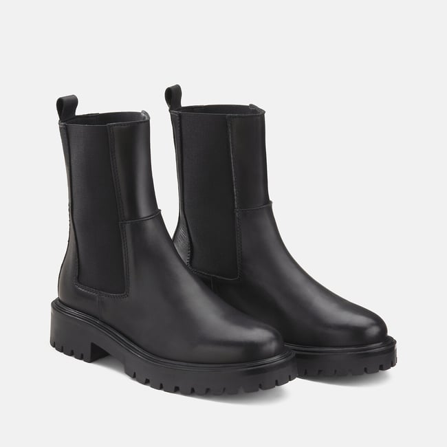 Notched Sole Leather Chelsea Boots black LA REDOUTE COLLECTIONS