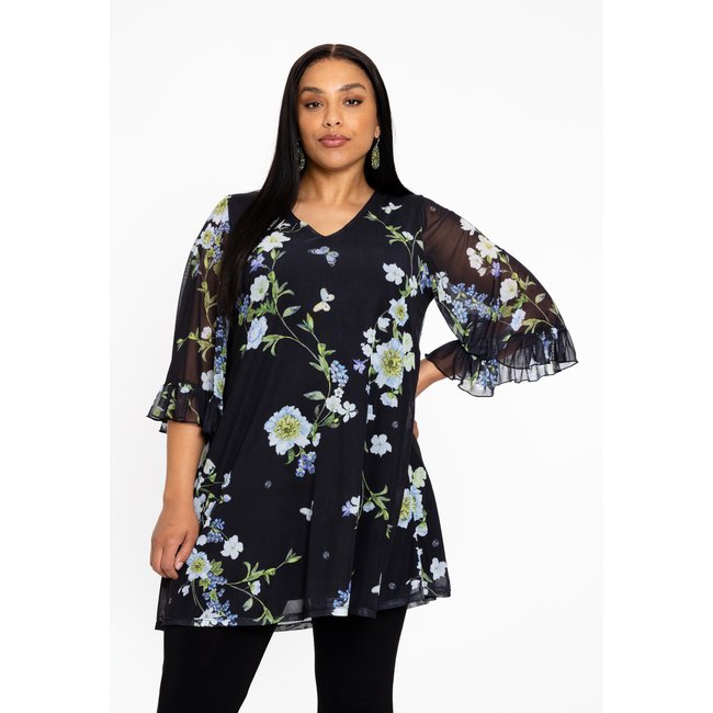 Tunique coupe ample noir <span itemprop=