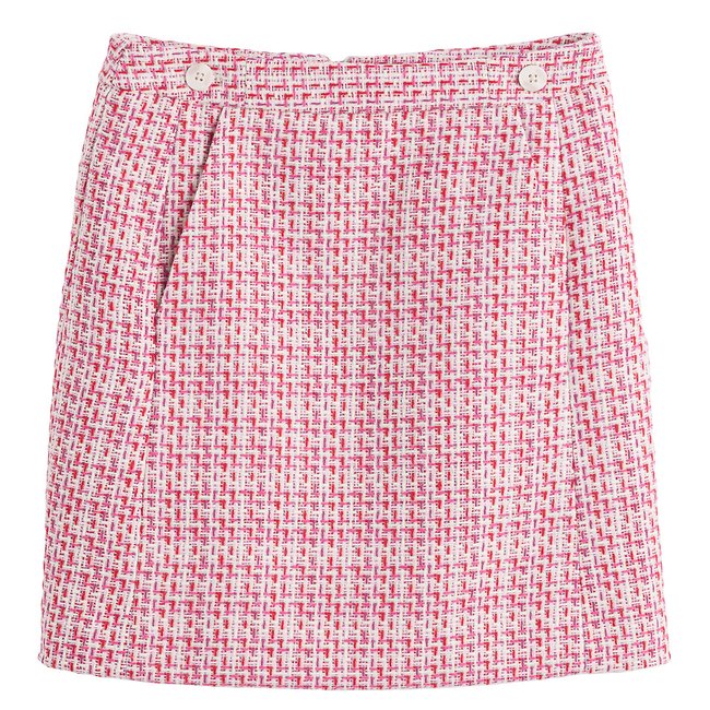 Юбка-мини из твида розовый/ красный LA REDOUTE COLLECTIONS