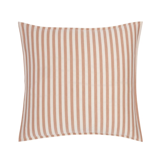 Taie d'oreiller en satin de coton marron, FIFTY-FIFTY - DESFORGES
