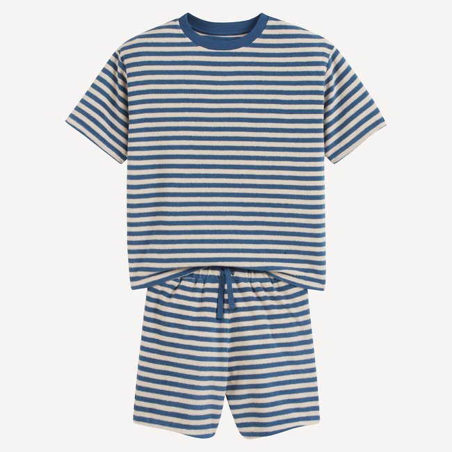 Towelling Pyjama Shorts ecru/blue LA REDOUTE COLLECTIONS