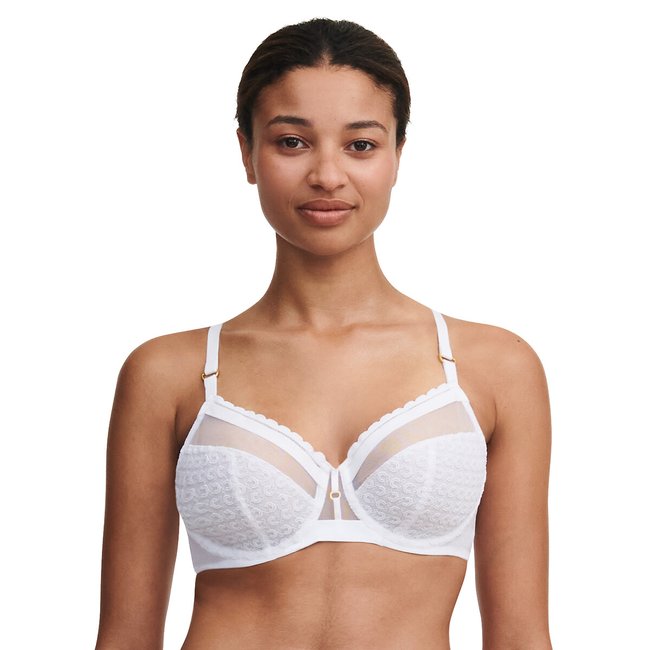 Soutien-gorge emboitant Monogram blanc <span itemprop=