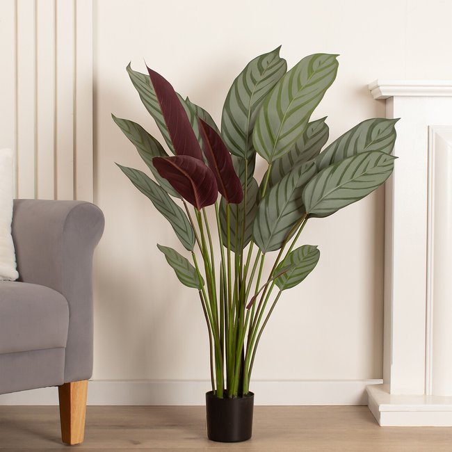 110cm Artificial Real Touch Prayer Plant, green, SO'HOME