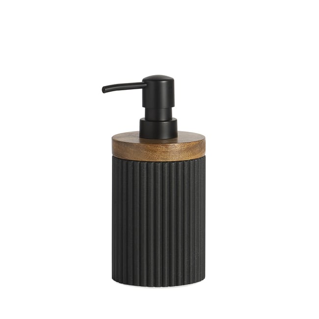 Distributeur savon LAGO Couleur noir <span itemprop=