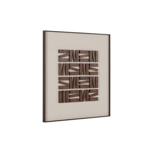 Tableau mural en bois à relief graphique Couleur naturel <span itemprop=