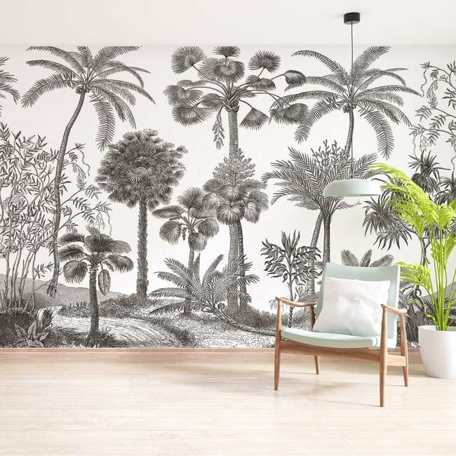Papier peint tropiques Couleur intissé <span itemprop=