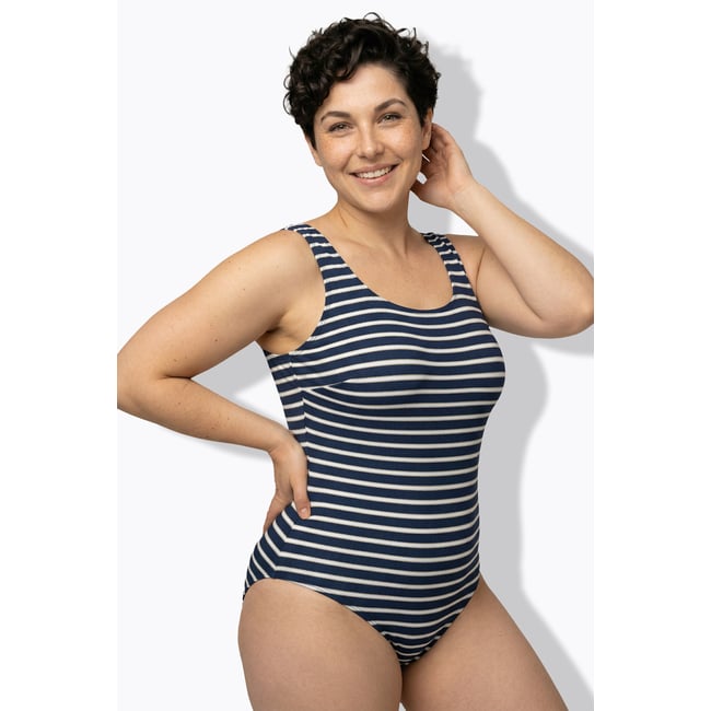 Maillot de bain sans bonnets souples bleu foncé <span itemprop=