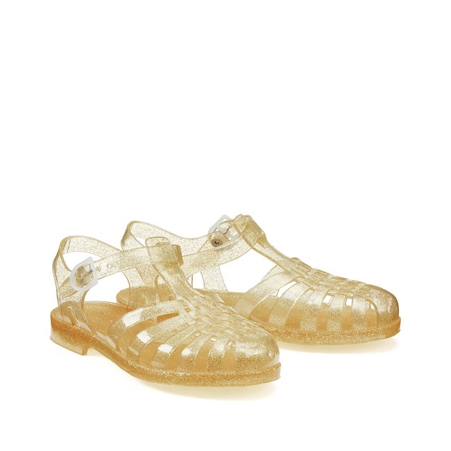 Sandals, shimmering gold-coloured, MEDUSE