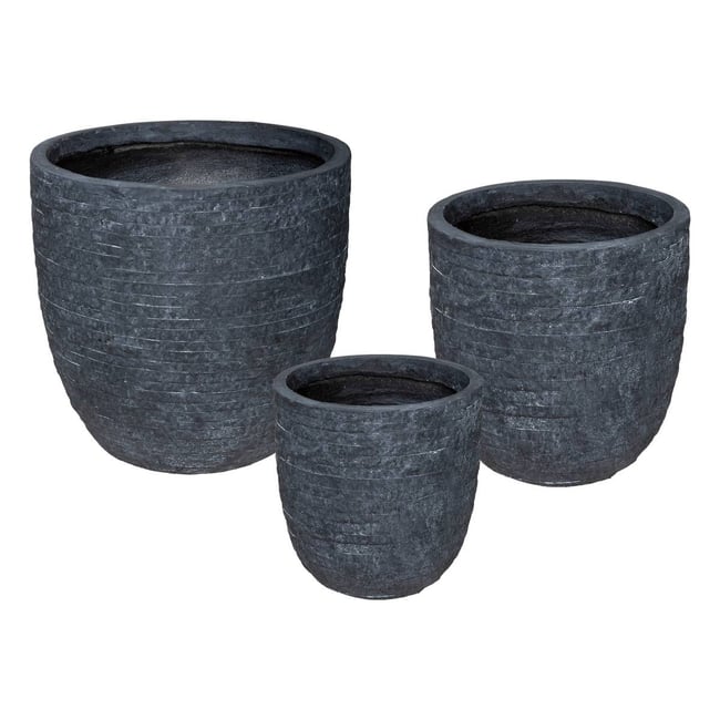Set de 3 pots Couleur bleu foncé <span itemprop=