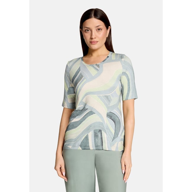 Haut imprimé à encolure ronde mint/green <span itemprop=