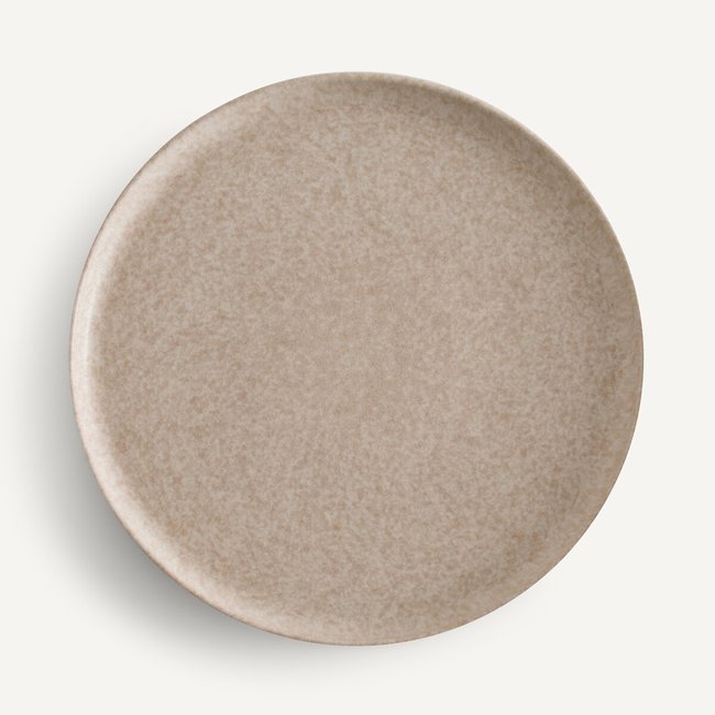 4er-Set flache Teller Rusty, Steingut beige <span itemprop=