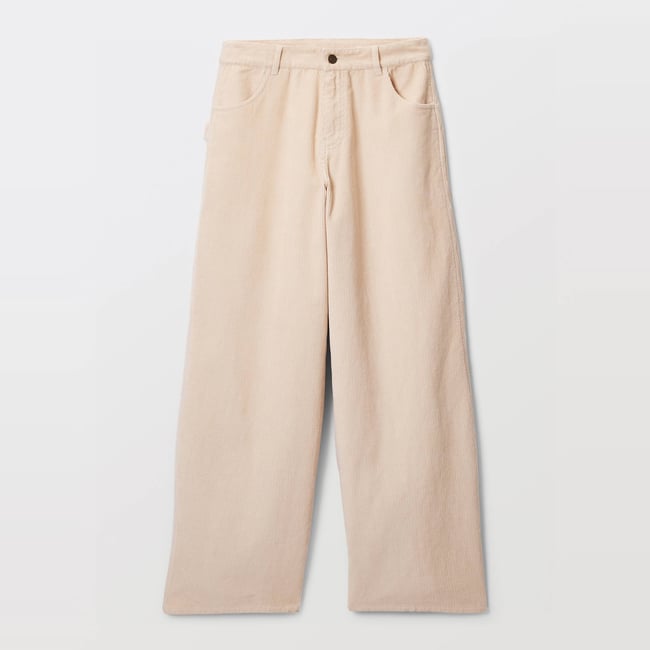 Jean baggy en coton naturel <span itemprop=