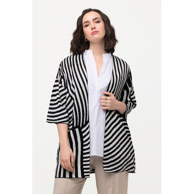 Cardigan en fine maille jacquard - ULLA POPKEN