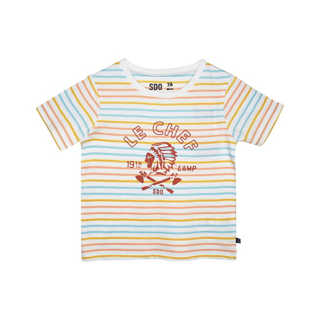 Tee shirt gaston manches courtes enfant blanc <span itemprop=