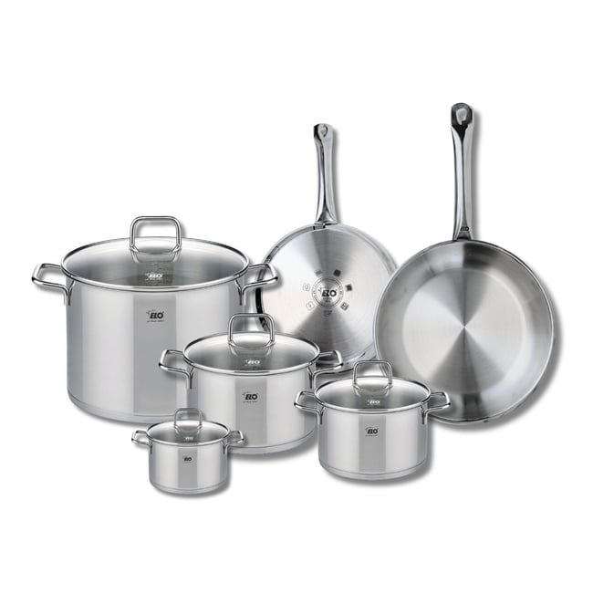 2 poêles 24/28cm + 4 faitouts 12/16/20/26cm PROFI CITRIN gris <span itemprop=