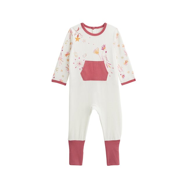 Pyjama bébé à pieds retroussables Fiesta terracotta <span itemprop=