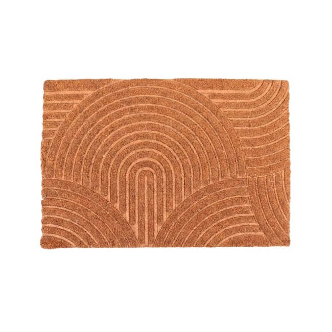 Paillasson motifs arches en reliefs 40x60cm Couleur marron <span itemprop=