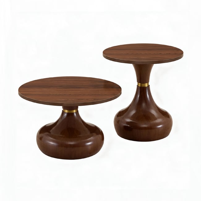 Lot de 2 tables basses gigognes style design, CLIFTCTD - MEUBLES COSY