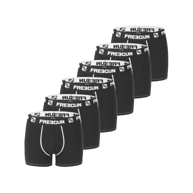 Lot de 6 Boxers microfibre noir <span itemprop=