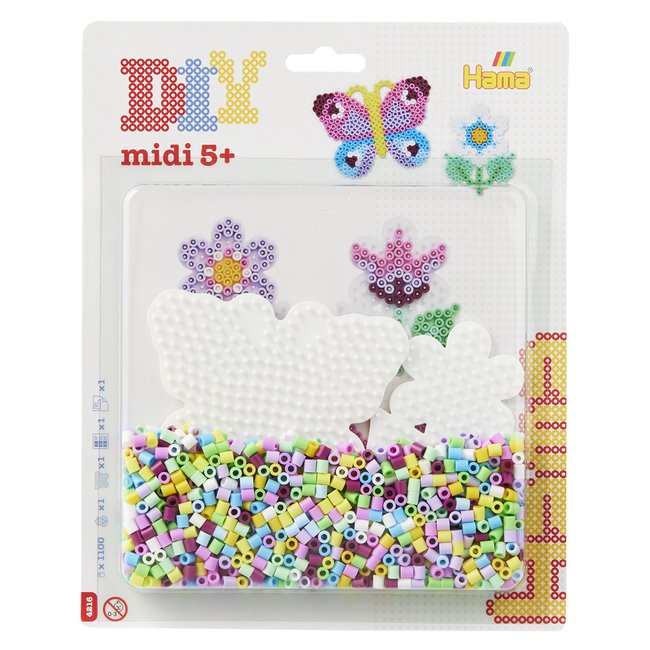 Perles a repasser grand modele plaques Fleur et Papillon - HAMA