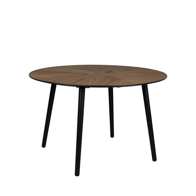 Table à manger ronde en bois ø120cm - Clover Couleur bois foncé <span itemprop=