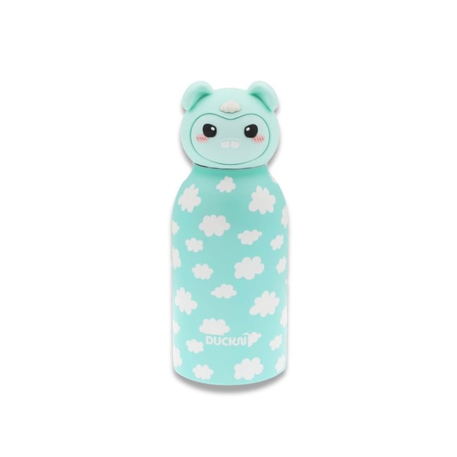 Gourde isotherme monstre turquoise, Mimiki Couleur bleu <span itemprop=