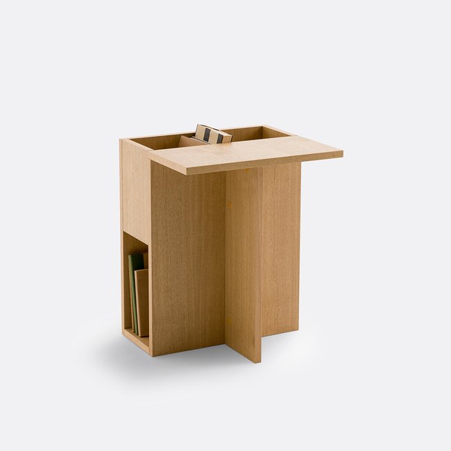 Chevet avec niches de rangement, Essena Couleur chêne <span itemprop=