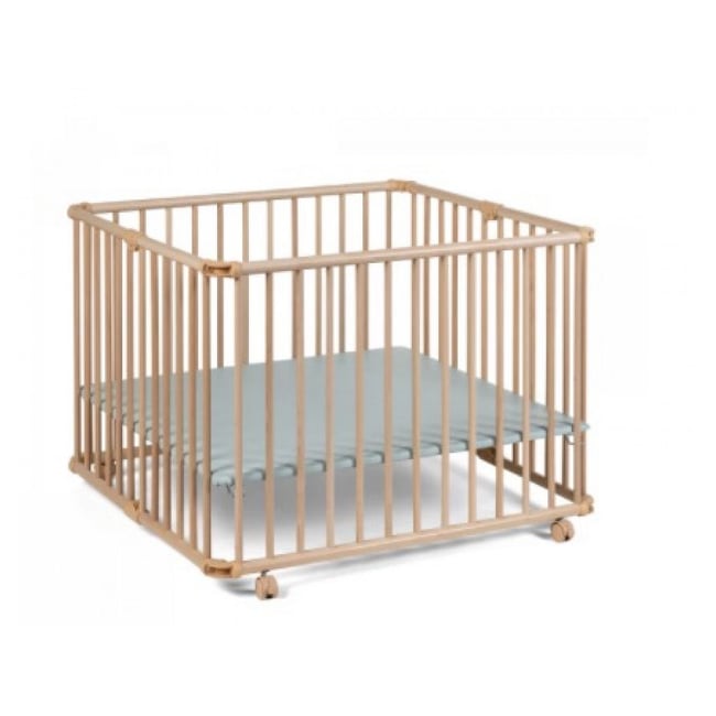 Parc LUCILEE pliage vertical 90 x 97 x 70 cm Cadre Naturel Motifs vert d'eau multicolore <span itemprop=